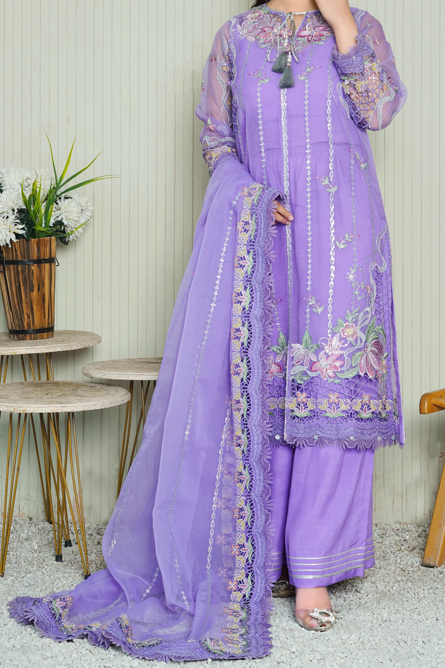 AURA - 3 PCS - Embroidered