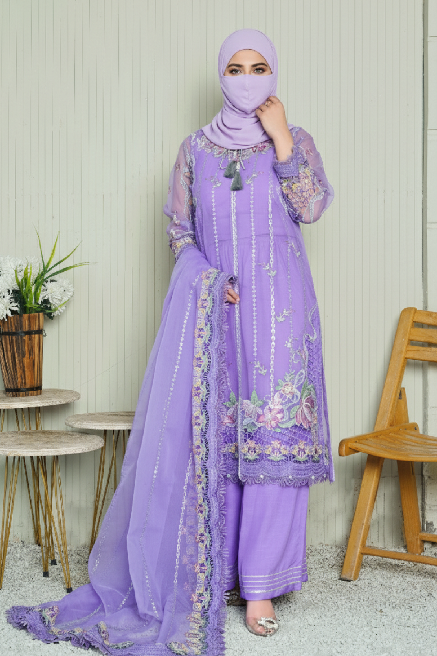 AURA - 3 PCS - Embroidered