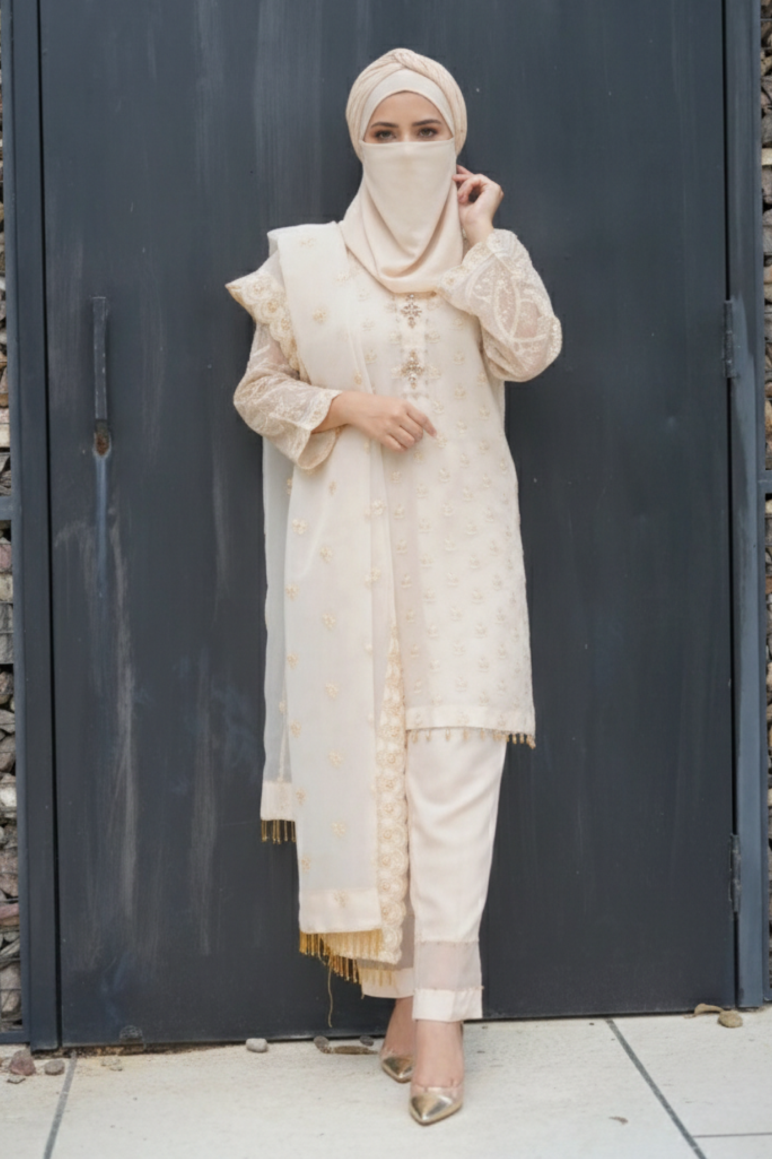 Aqua Skin - 3PC Embroidered