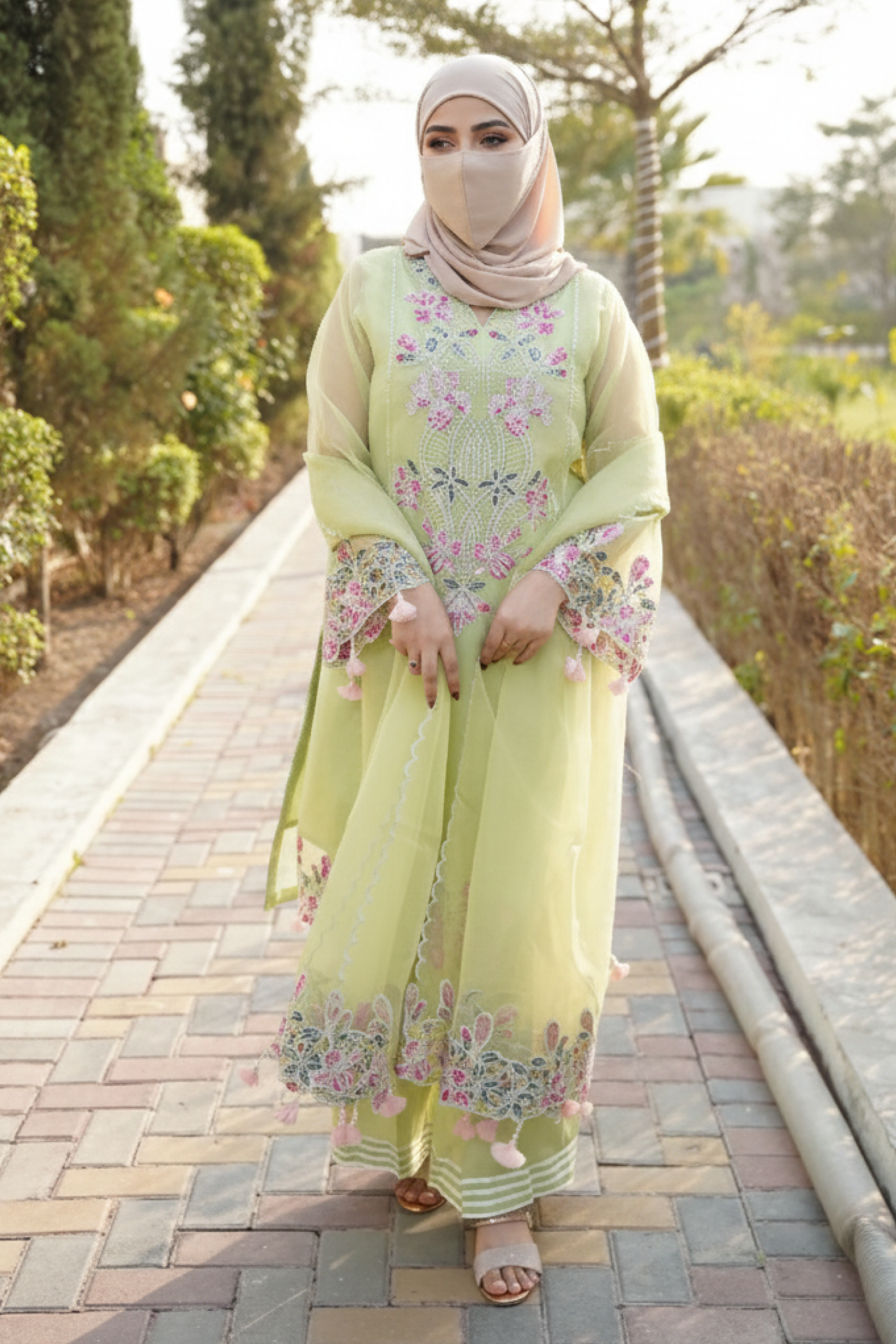 MEHRO - 3 PCS - Embroidered