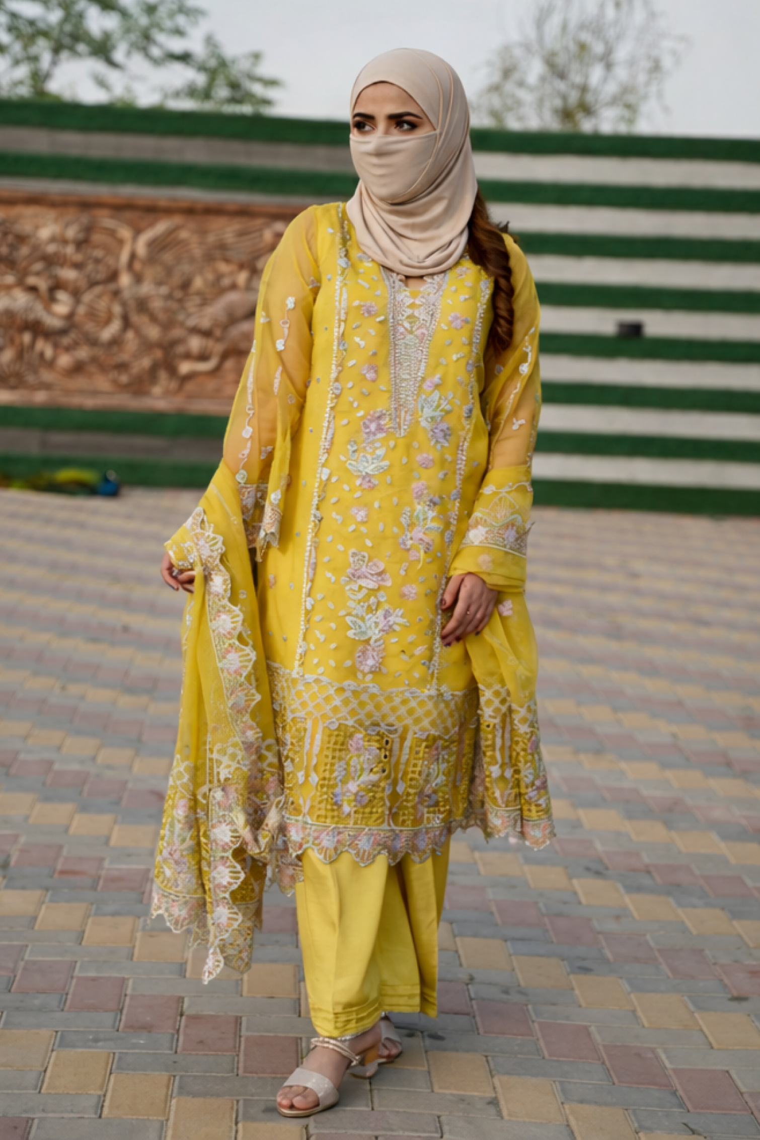 TIANA - 3 PCS - Embroidered