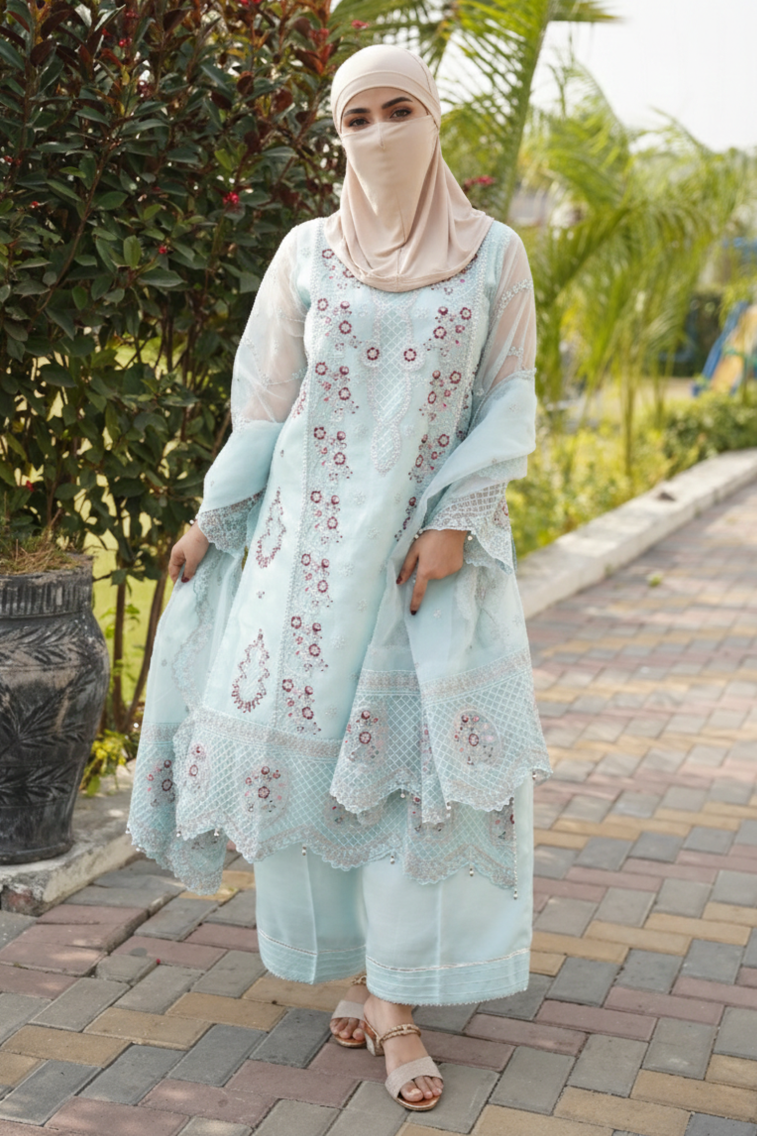 SAPPHIRE - 3 PCS - Embroidered