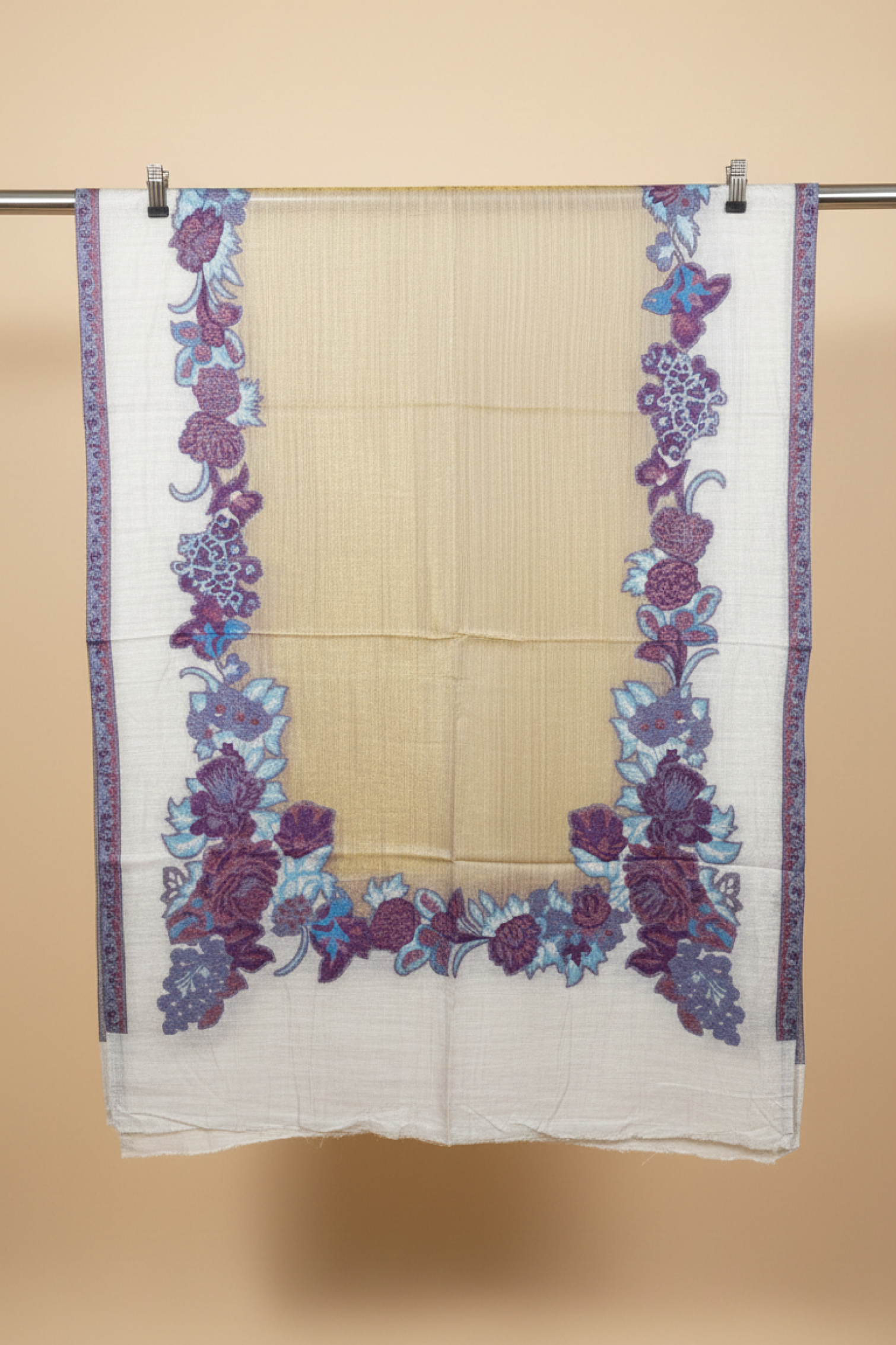 M.L Gulab Border Stole