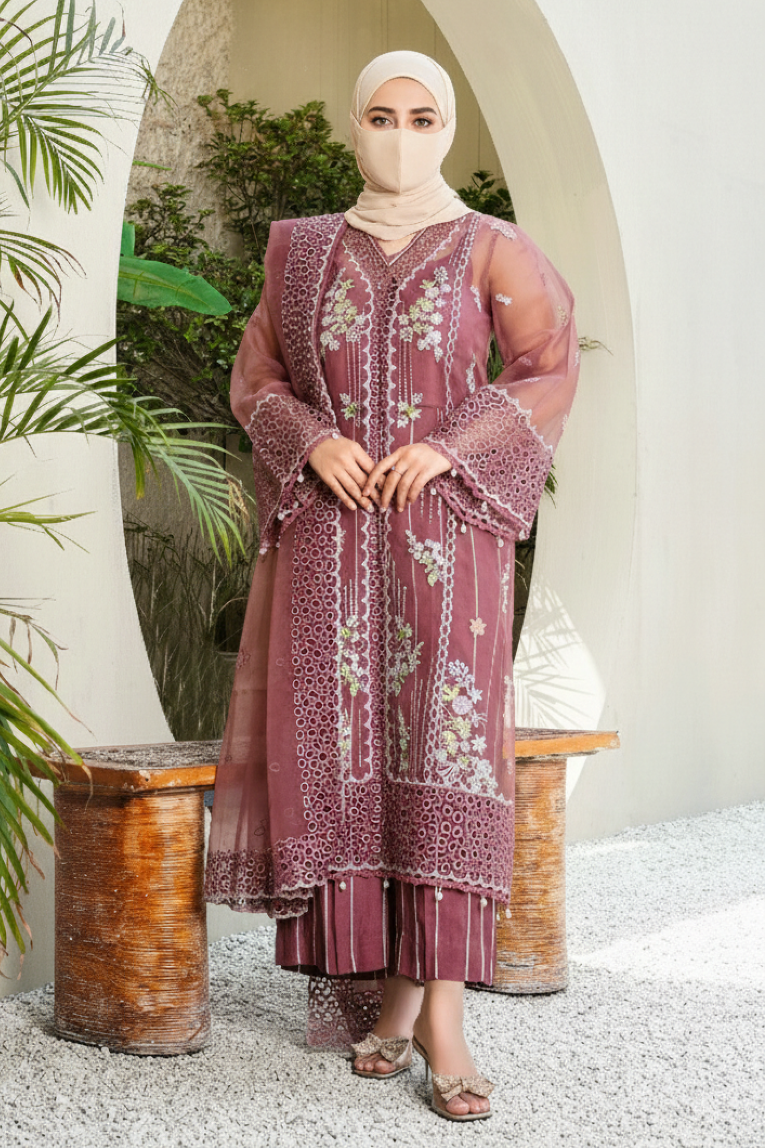 MAYA- 3 PCS - Embroidered