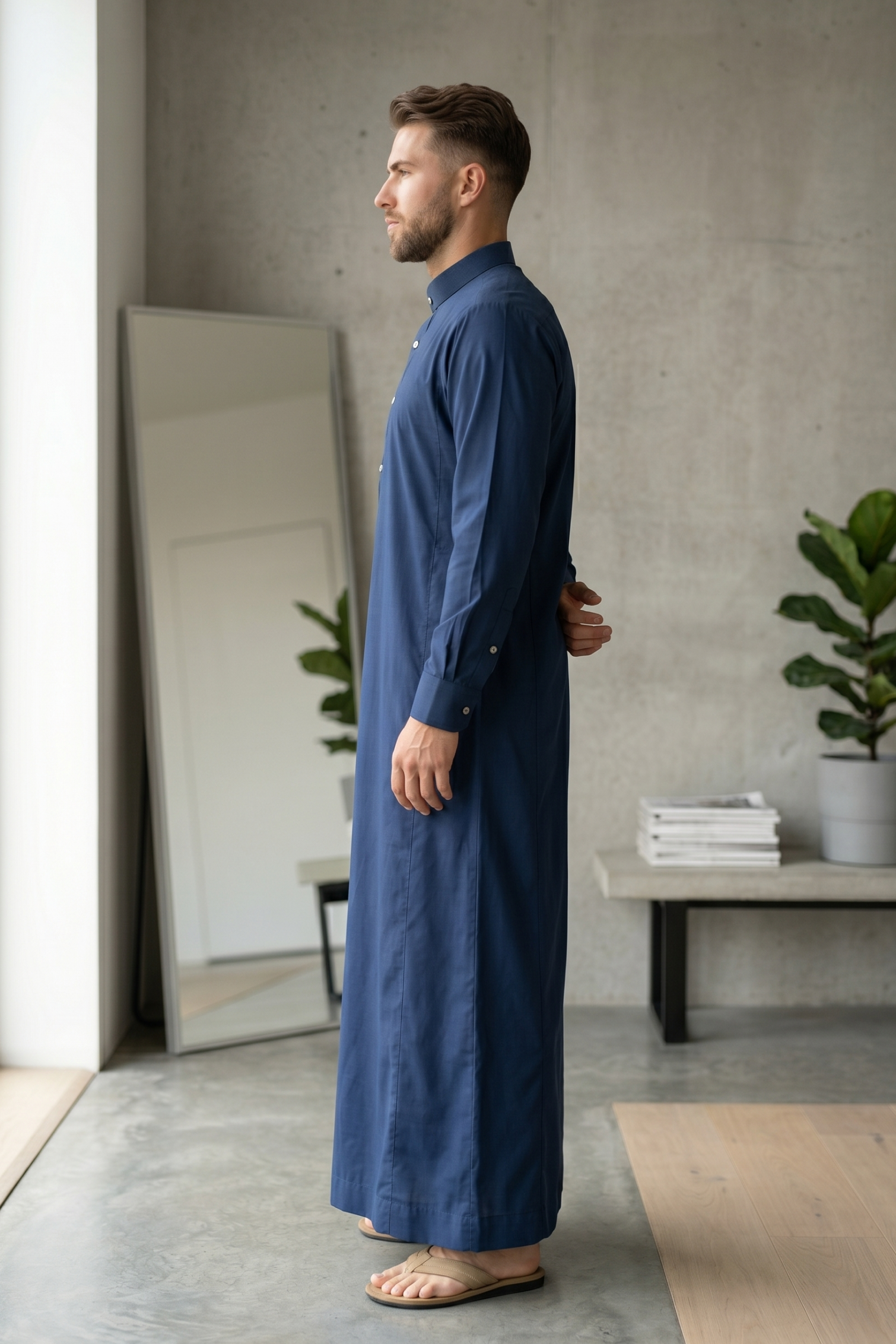 Plain Thobe - Dusky Blue
