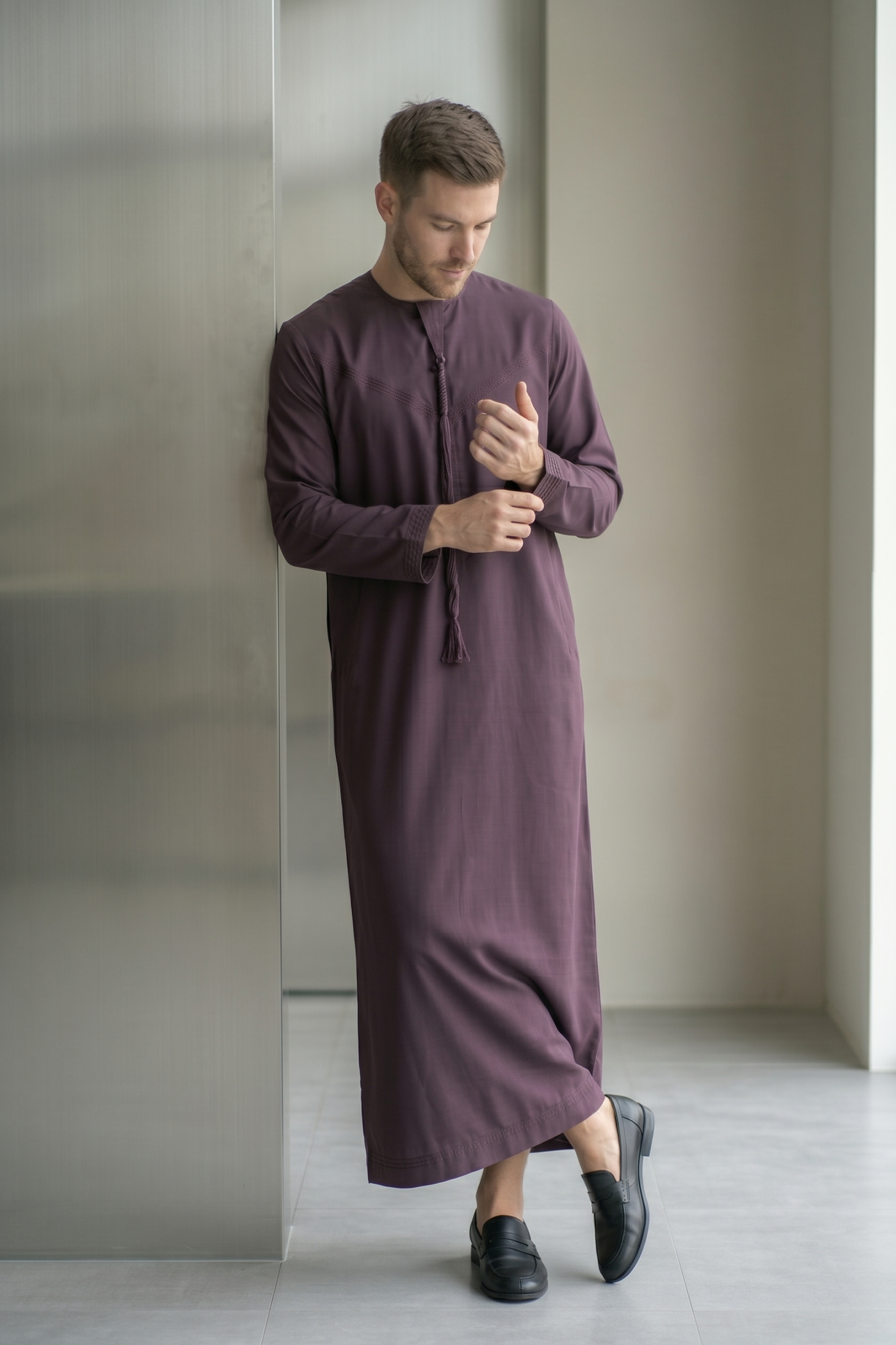 Emirati Thobe - Purple Taupe