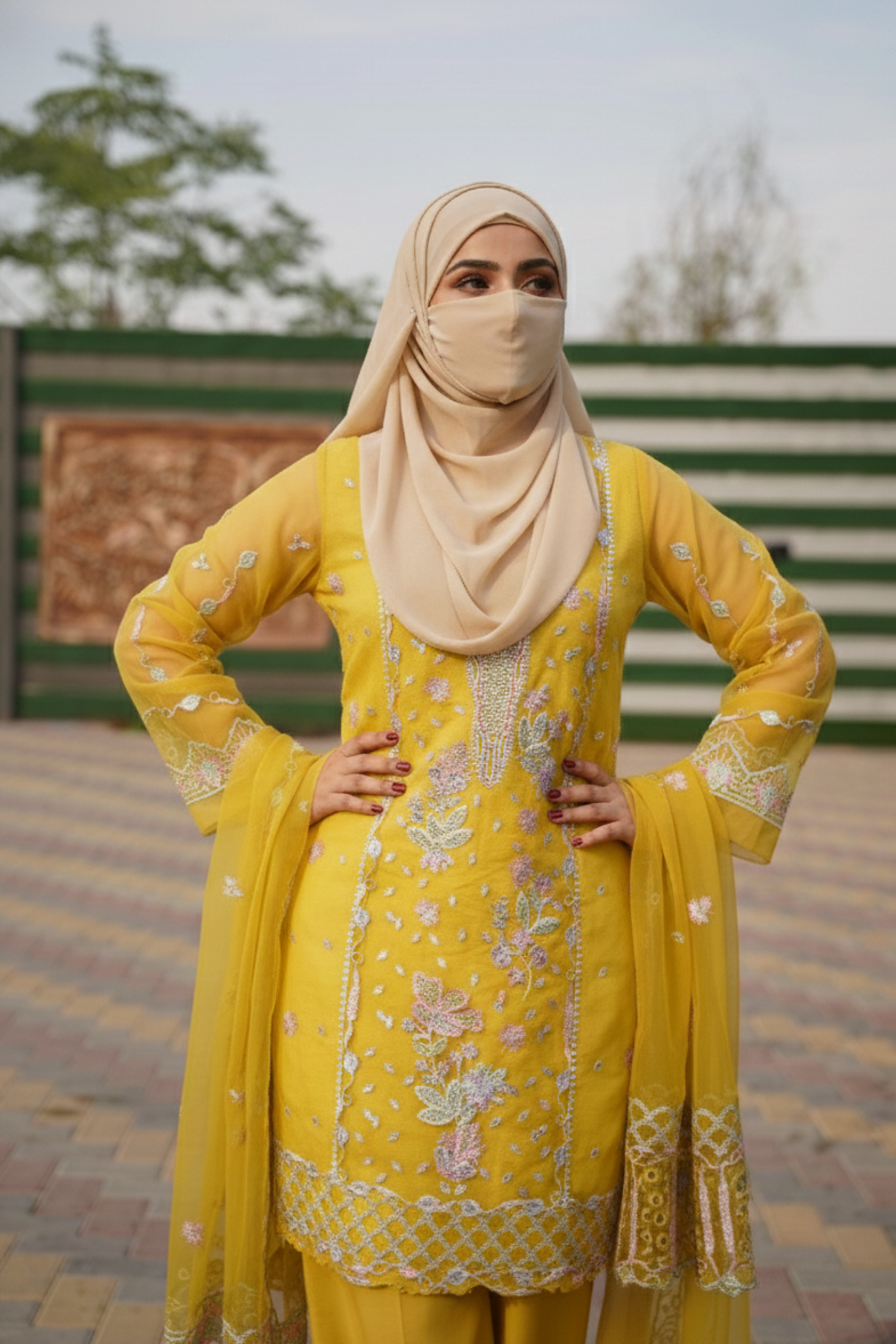 TIANA - 3 PCS - Embroidered