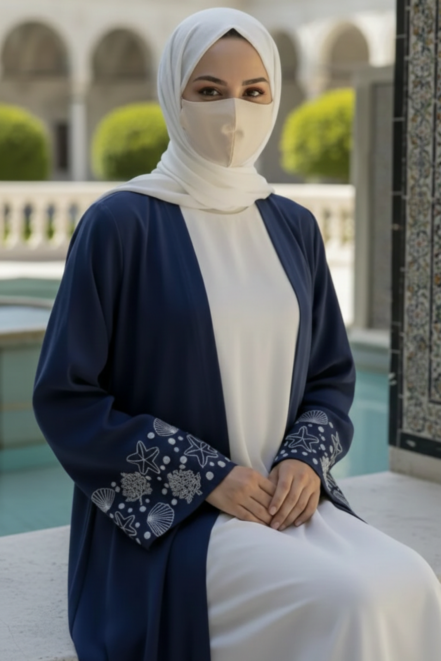 Serena Blue Abaya