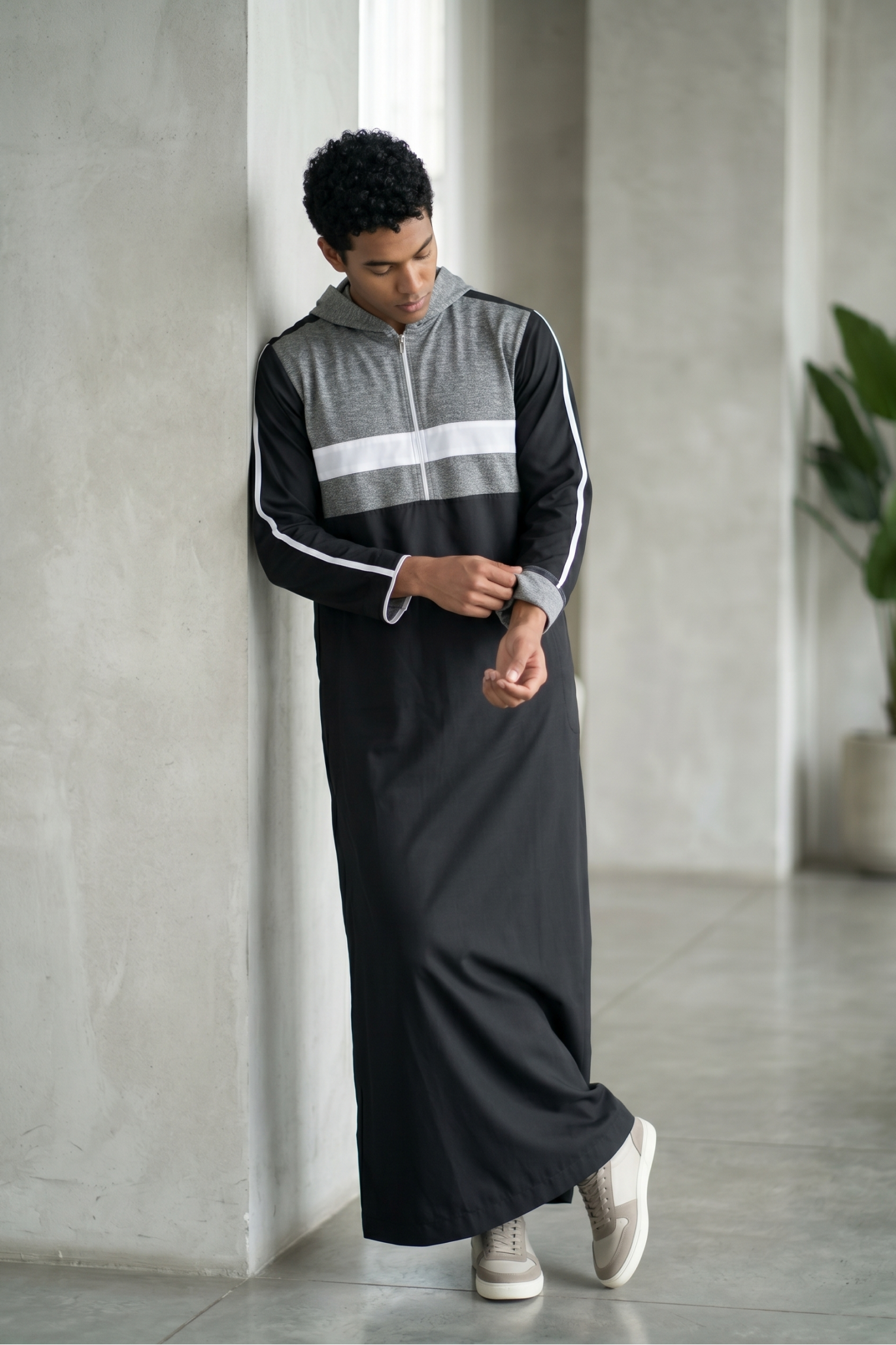 Hooded Thobe - Ship Grey