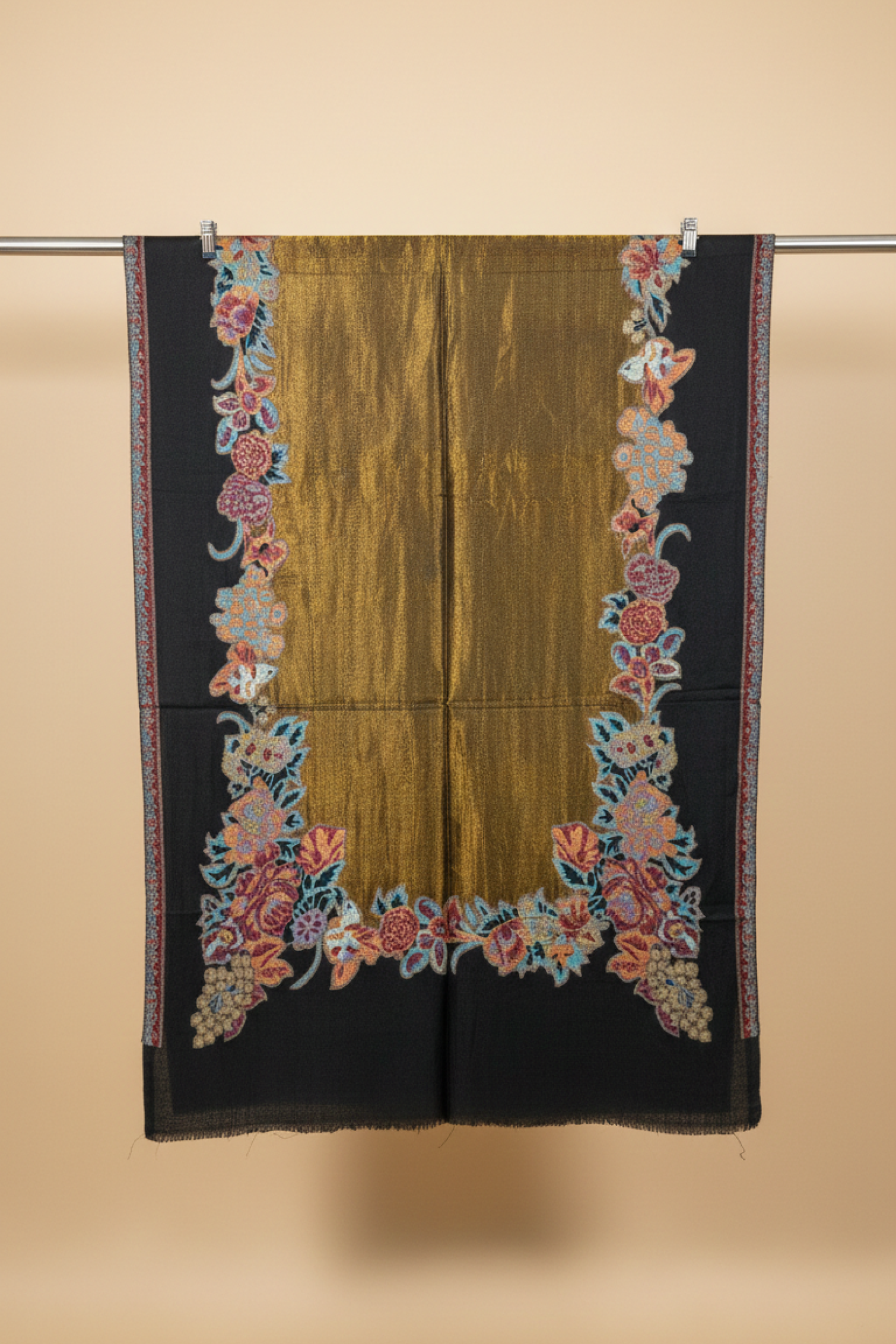 M.L Gulab Border Stole